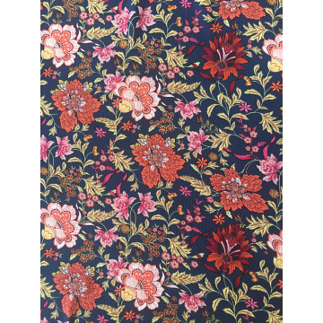 Ethnic Flower Polyester Bubble Chiffon Printing Fabric