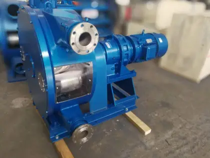 Stainless steel molasses transfer peristaltic hose pump