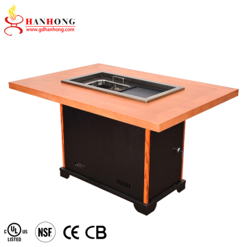 Precio de fábrica Mesa de mesa de madera eléctrica de madera sin humo