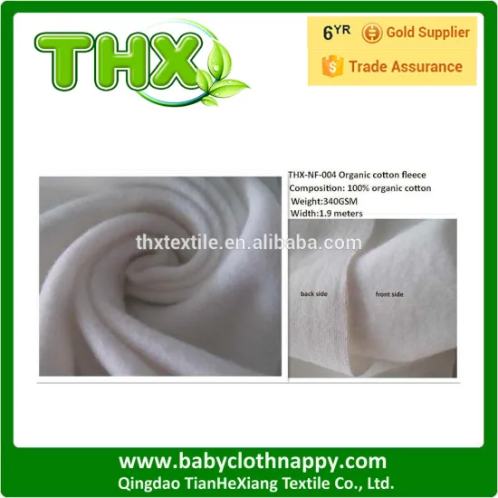 THX GOTS certificate 100% Organic cotton fleece