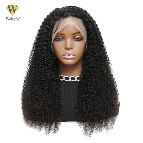 Wholesale Raw Indian Virgin Hair HD Lace Frontal Wig Women Curly Wig Full Swiss Lace Front Closure Human Hair Wig Kinky Curly