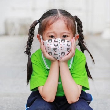 Tissu de bébé de masque de visage en coton imprimé personnalisé respirant