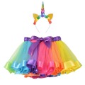 Baby Tutu Skirt Kids Clothes Outfits Baby Girls Skirt Sweet Cute Toddler Children Tulle Skirt Unicorn Headband Rainbow Skirt