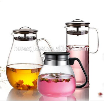 Eco-friendly high quality glass jug glass pitcher water jug with metal lid