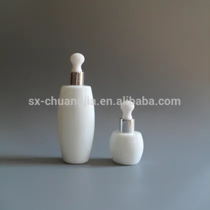 cosmetic opal series flat glass bottle cream glass jar