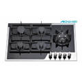 5 Burners Tempered Glass Kitchen Gas Cooktop