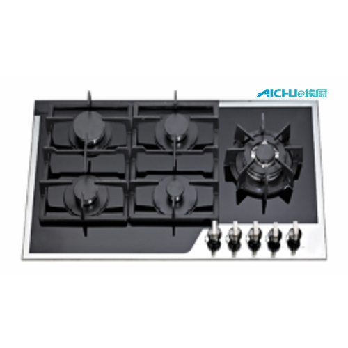 5 Burners Tempered Glass Kitchen Gas Cooktop