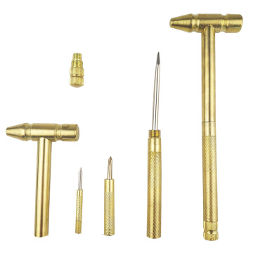 6-Piece Multifunctional Screwdriver Set with Copper-Plated Hammer Hand Tools - Hardware Tool Kit