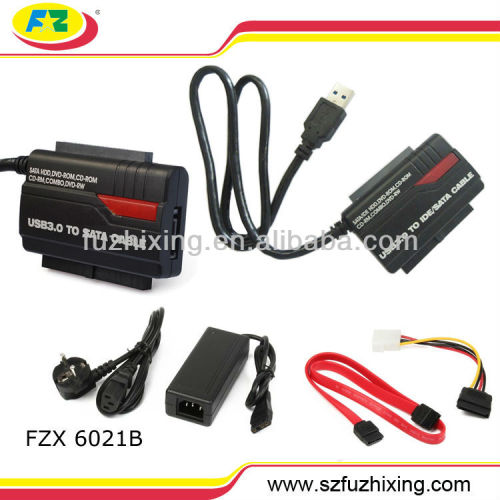 USB3.0 to 2.5"3.5" IDE+SATA/SATA IDE Adapter USB3.0 to SATA&IDE Black color with OTB