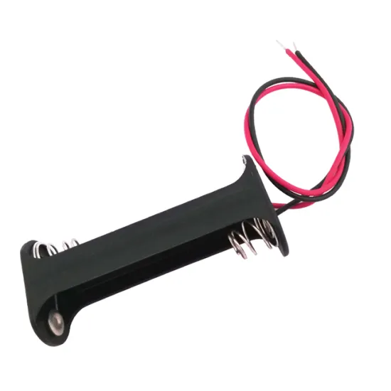 High-Quality ABS Black Square Battery Holder DIY Kit with Lead Wire for Custom Projects