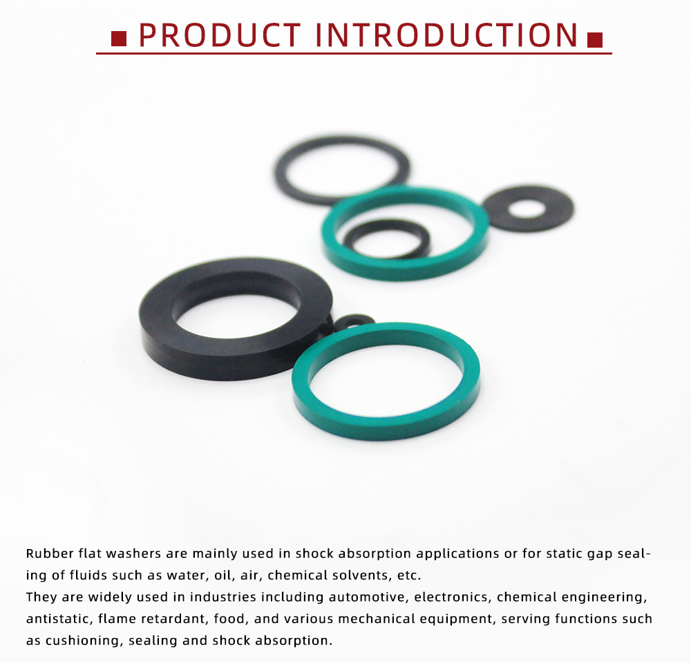Chemical Resistant FKM Flat Washer for Oil x