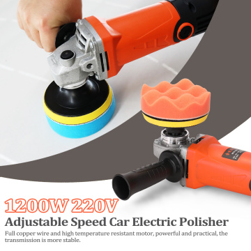 1200W 220V Adjustable Speed Car Electric Polisher Waxing Machine Automobile Furniture Polishing Tool Suitable for Automotive