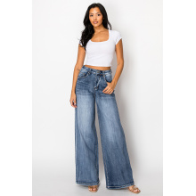 Butterfly Embroidered Flare Jeans for Stylish Elegance