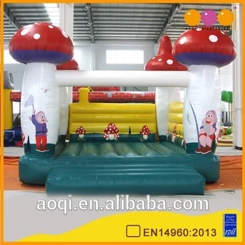 AOQI excellent quality much fun toy mushroom inflatable bouncer for kids