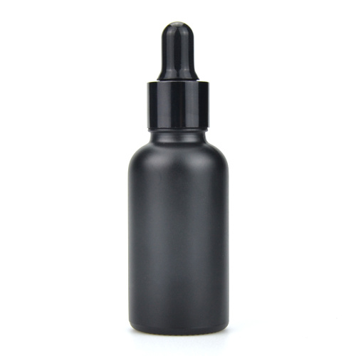 hohe Qualität 15 ml 30 ml leere Estentialöl Mattschwarze Glass Tropper Flasche