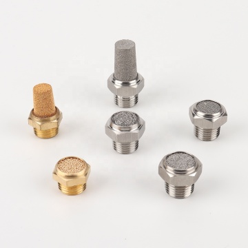 TTY BTY Series Stainless Steel Pneumatic Air Muffler with Brass Silencer - 304 and 316 Materials