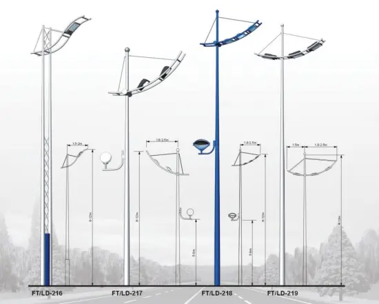 6m Single Arm Lighting Steel Poles