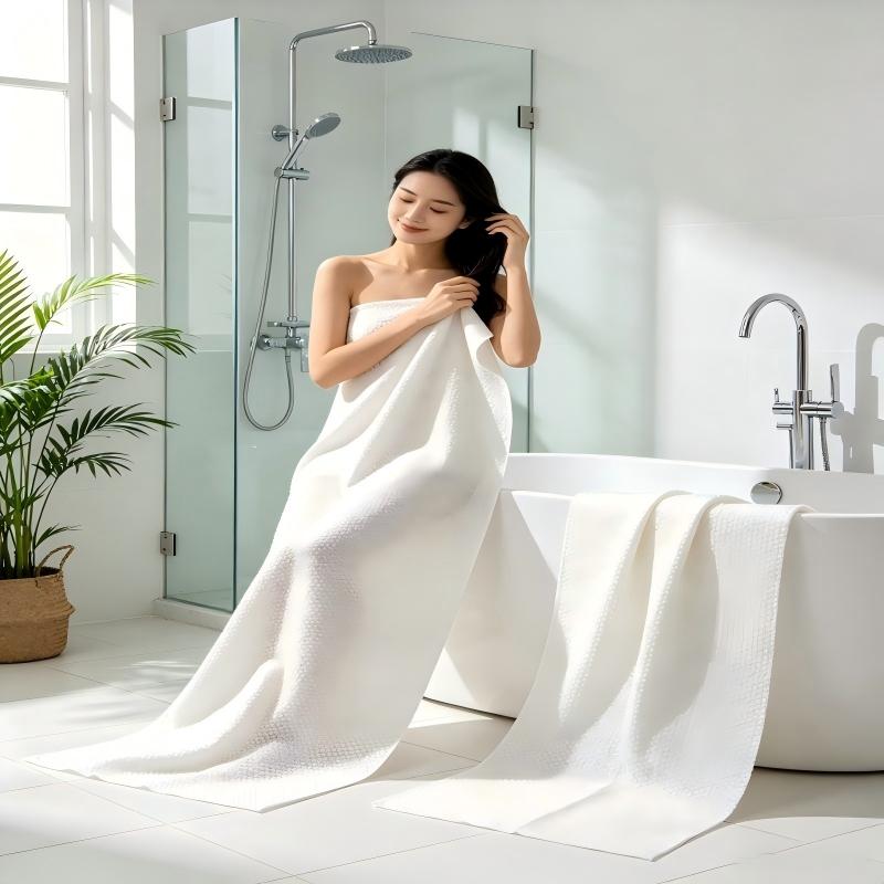 Large disposable bath towel