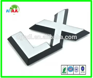 Gold plated metal iron custom logo emblem badges