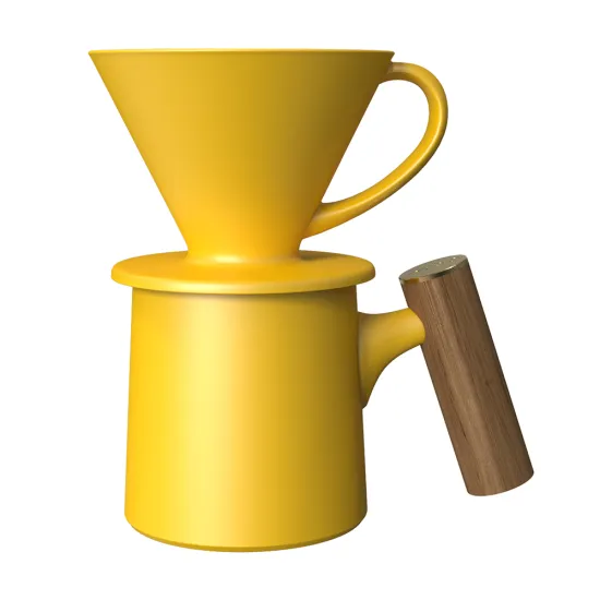 DHPO Porcelain Pour Over Coffee Maker Set with Ceramic Dripper, Decanter, and Filters