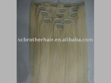Superior quality 613# clip in human hair extensions
