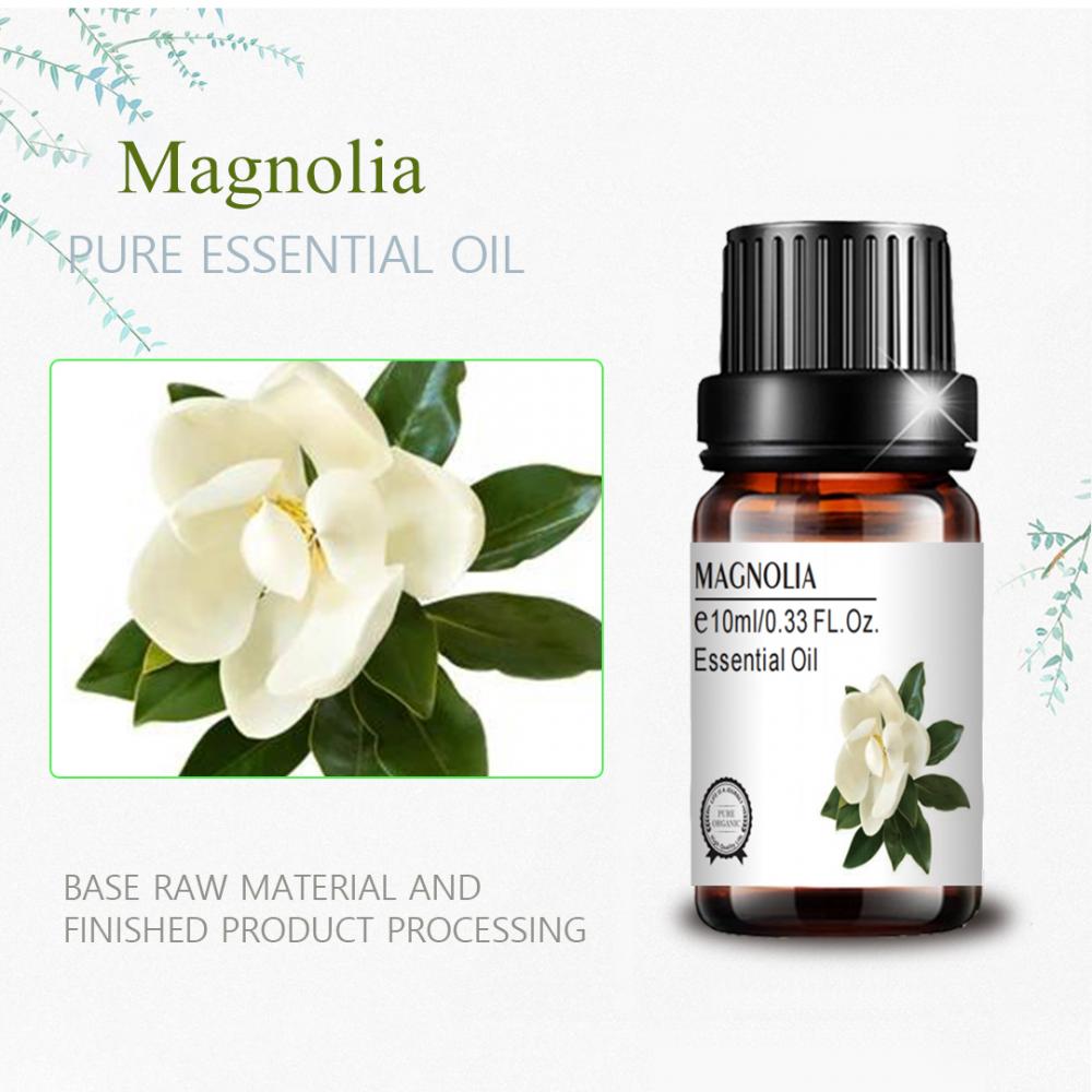 La etiqueta privada a granel personalice el aceite de magnolia de grado cosmético