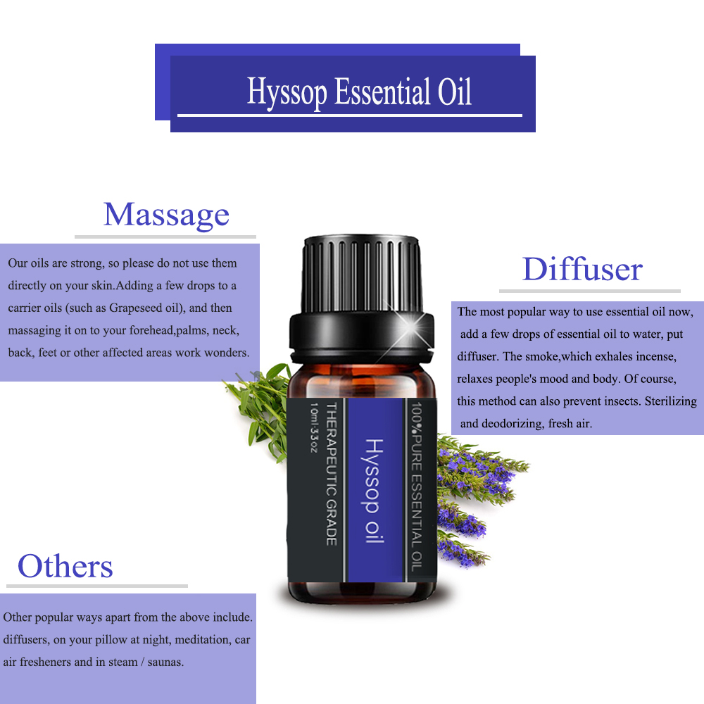 100%Pure Natural Organic Hyssop Essential Oil For Skincare