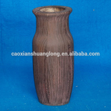 New wood craft home decoration vintage wood vase