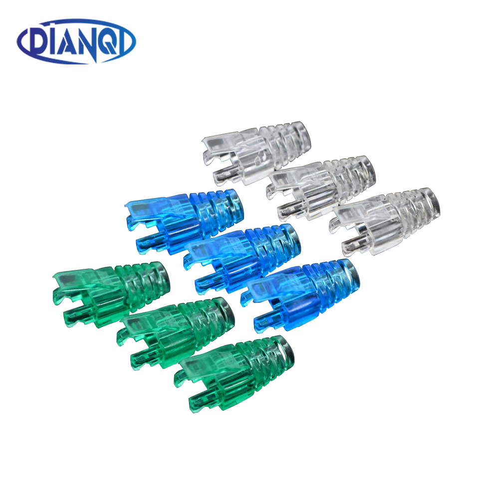 RJ-45 CAT6 CAT5e Adapter Cap Ethernet Network Cable Connector Plugs RJ45 Caps Cat 5 CAT6 protective sleeve multicolour