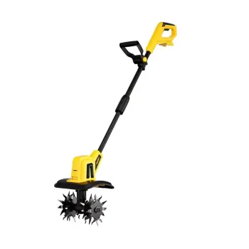 Cordless Garden Tiller - Lithium Ion Battery Powered Rotary Soil Tiller for Home Lawns