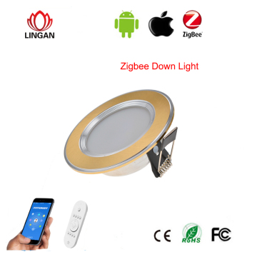 LinganLED smart zigbee down light APP control Multi color wifi led bulb
