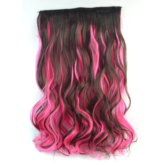 Hot sell kinky curly synthetic hair extension no-remy clip in hair extensions best clip in ponytail