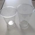 Transparent PLA Biodegradable cup with lid cold drink