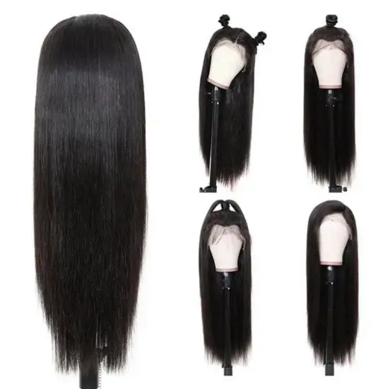 Annione 13x4 HD Transparent Lace Frontal Wigs Silky Bone Straight Human Hair Wigs For Black Women