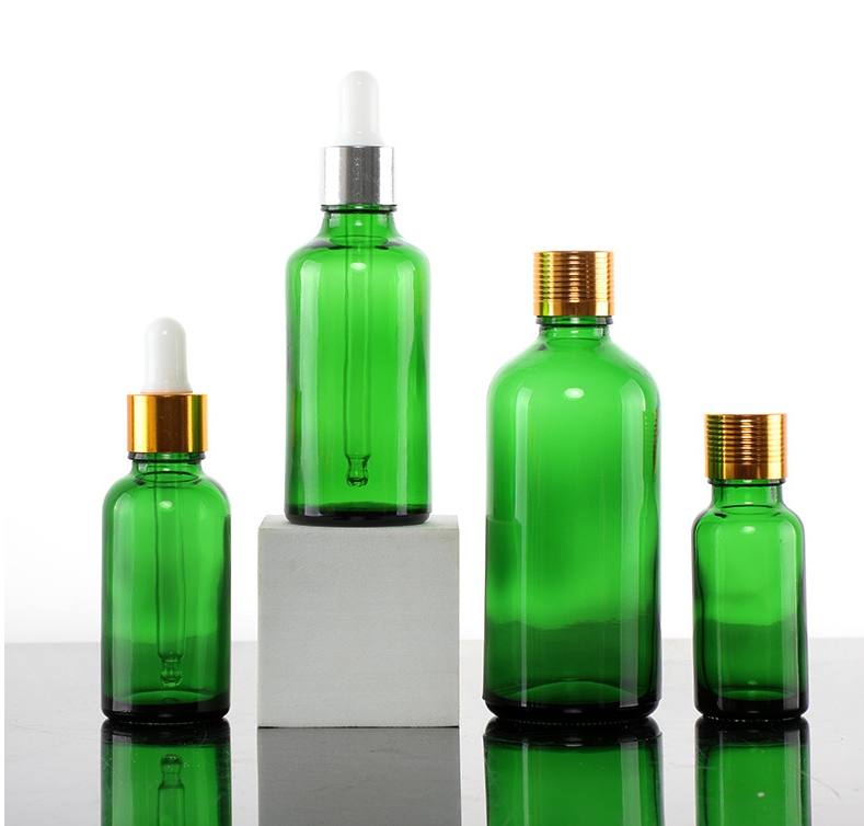 Green Euro Dropper Bottles