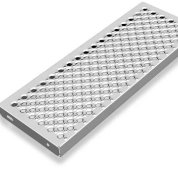 Perforated Galvanized Steel Grating Stair Treads Anti Slip Metal Storage Solutions