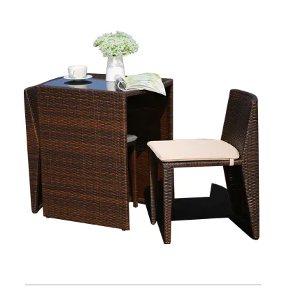Factory Direct Rattan Furniture Outdoor Rainproof Table and Chair Set