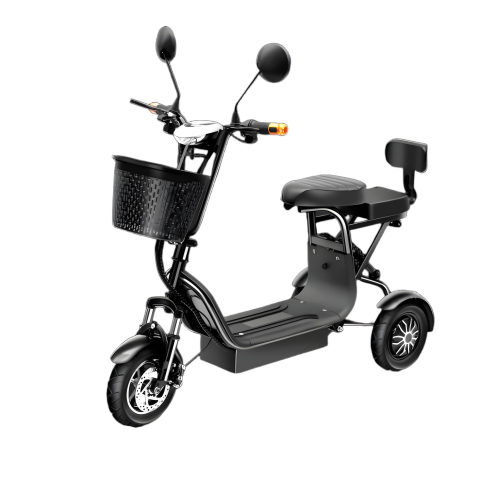 Household electric tricycle with double seats
