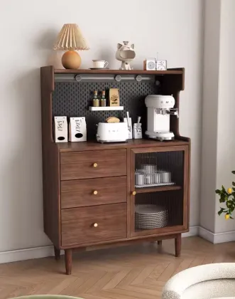 solid wood buffet cabinet