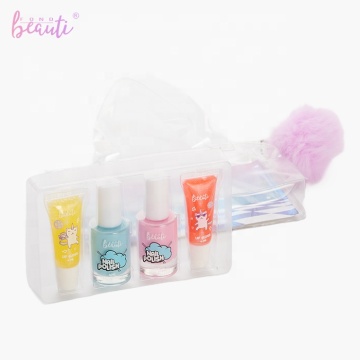 Wholesale Kids Safe Non-Toxic Cosmetic Set: Water-Based Nail Polish and Lip Gloss