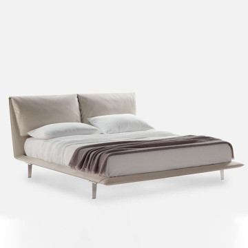 Simple Modern Leather Bed for Luxurious Master Bedroom
