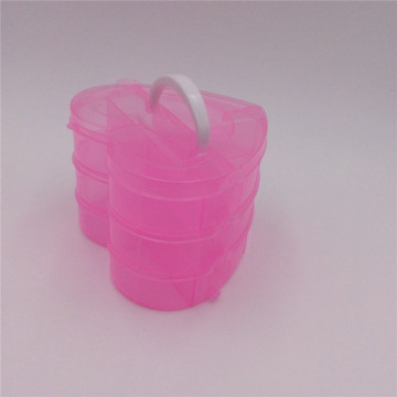 handle heart plastic jewelry storage boxes