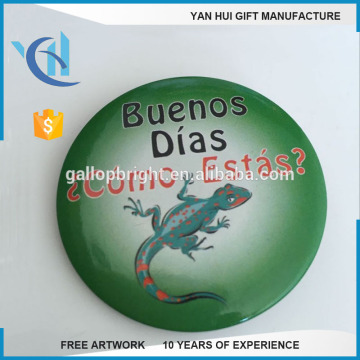 Cheap custom printing tin magnet button pin