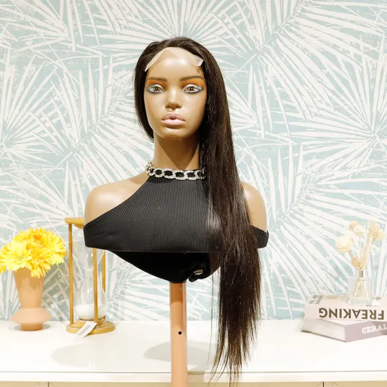180% Density Human Lace Front Wigs, 10A Grade Silky Straight Pre Plucked 13x4 13x6 Transparent Frontal Raw Indian Hair Wig