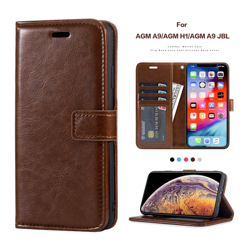 PU Leather Flip Case For AGM A9 Stand Card Holder Silicone Photo Frame Case Wallet Cover For AGM H1/AGM A9 JBL Business Case