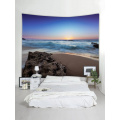 Tapisserie Wandbehang Ozean Meer Welle Strand Serie Tapisserie Sonnenaufgang Sonnenuntergang Riff Tapisserie für Schlafzimmer Wohnheim Dekor