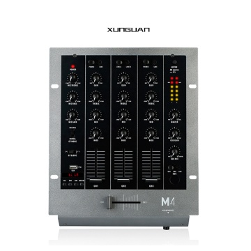 M4 Hot-Sales 4-Channel DJ Mixer with Professional Features