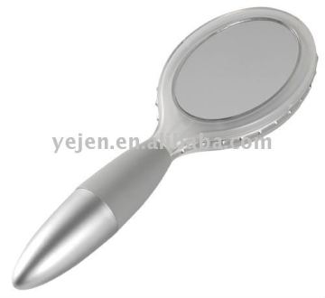 Electric handheld double side LED mirror