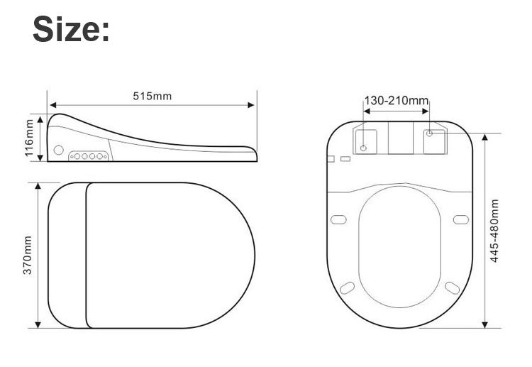 Duroplast Smart Cover With Electronic Bidet Cover