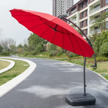 Shanghai Dia 3m Hanging Parasol Garden Umbrellas with Fiberglass Ribs